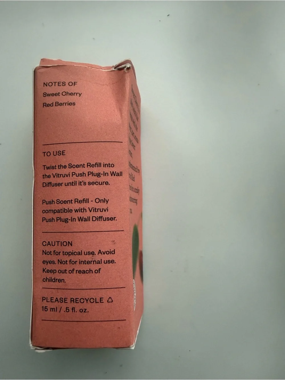 Vitruvi Sweet Cherry Push Scent Refill